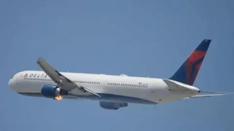Pożar silnika samolotu linii Delta Air Lines