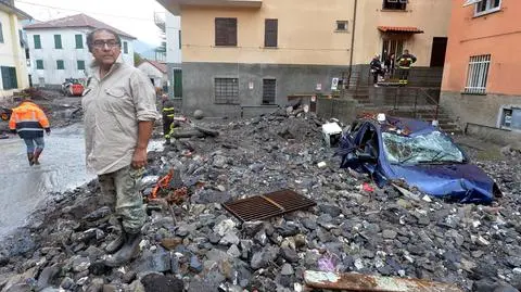Genua, skutki powodzi w październiku 2014 r.