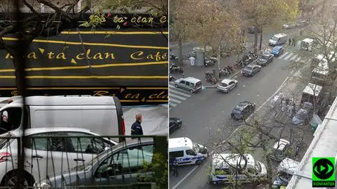 Ciała ofiar wynoszone z sali koncertowej Bataclan
