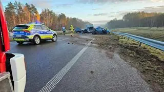 Zderzenie czterech aut na S6