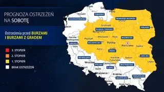 Prognoza zagrożeń meteorologicznych na sobotę