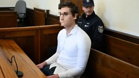 Oskarżony Maksymilian S. na sali rozpraw Sądu Okręgowego w Gdańsku