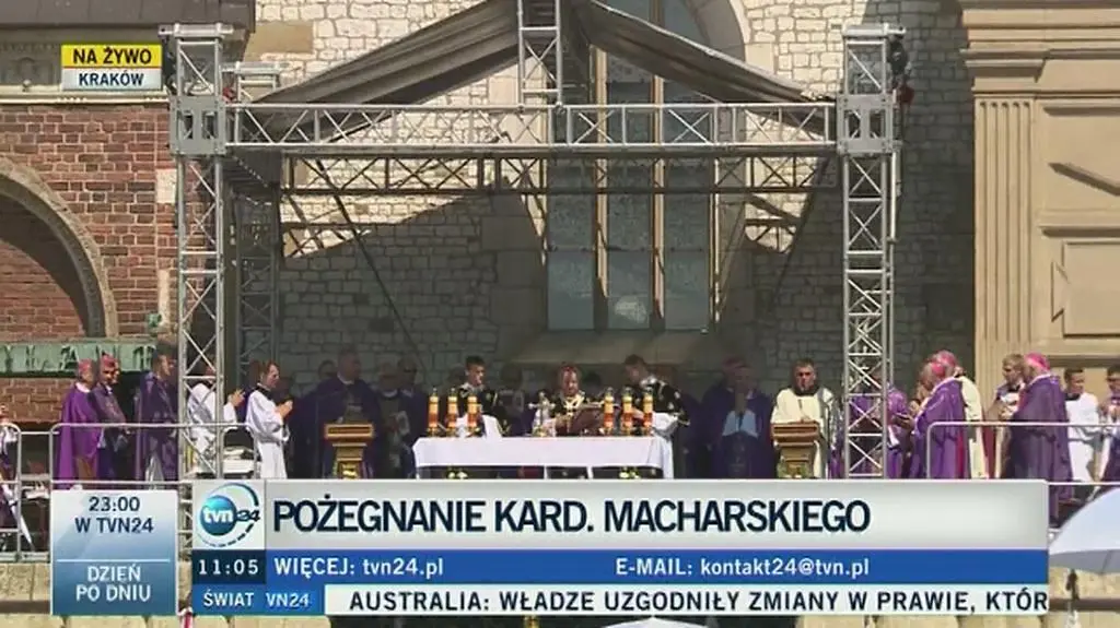 Na rozpoczęcie mszy został odczytany telegram od papieża Franciszka