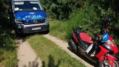 Pijany na skuterze z dziećmi. Wejherowo