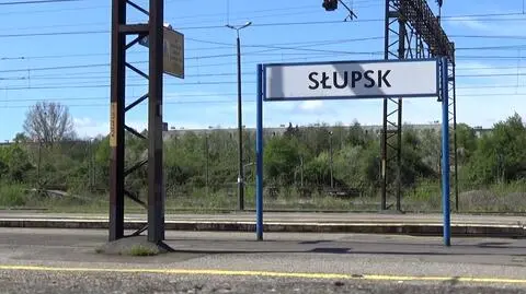Peron na dworcu w Słupsku