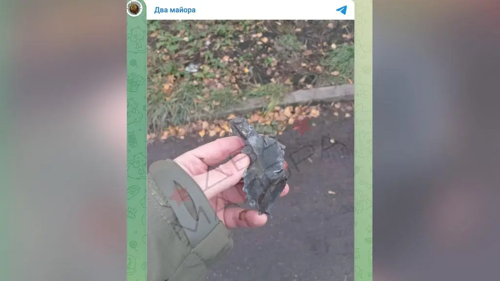 Kanał na Telegramie Dwa Majora opublikował zdjęcie, mające przedstawiać fragmenty zestrzelonego pocisku Storm Shadow w obwodzie kurskim