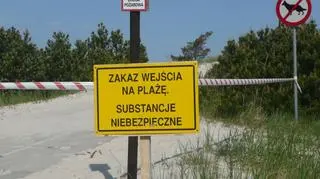 Zakaz wstępu na plażę w Czołpinie