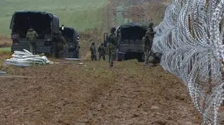 Zapora na granicy Polski z Białorusią 
