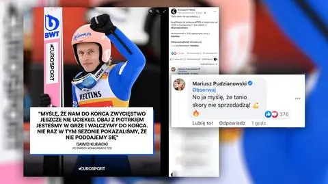 Pudzianowski wspiera polskich skoczków. Miał nosa