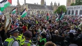 Demonstracja wspierająca Palestine Action w Londynie zgromadziła ponad tysiąc osób 