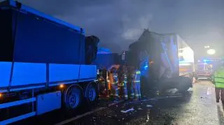 Wypadek na A2 pod Zgierzem