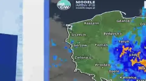 Strefa opadów nad Polską 