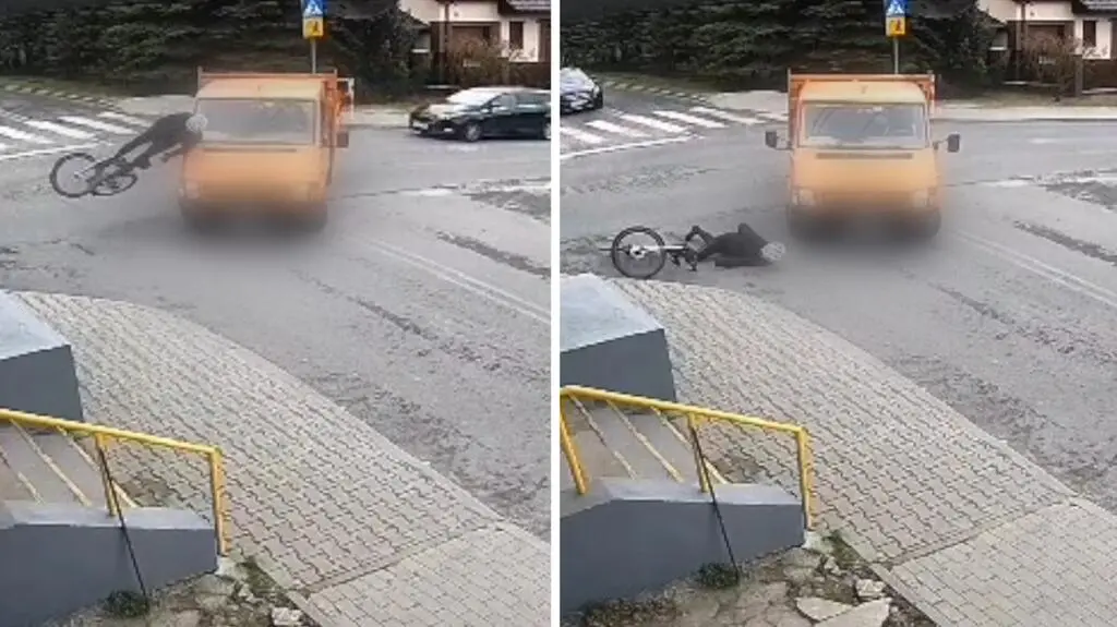 Rowerzysta zderzył się z samochodem