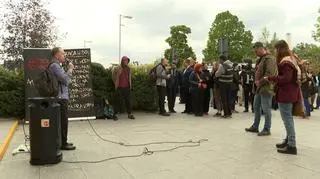 Przed sądem odbył się protest