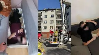 Mężczyźni przed policją ukryli się w wersalkach 