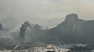 Pożar hali w Tarnowie