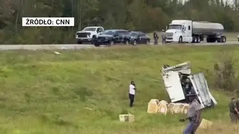 TRUCK HAULING AGGRESSIVE MONKEYS