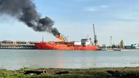 Rosyjski atak na turecki tankowiec w Izmaile