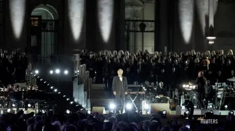 Andrea Bocelli podczas koncertu w Watykanie