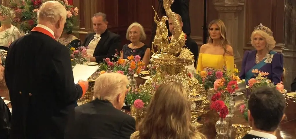 Trump na królewskim bankiecie. Oglądaj transmisję 