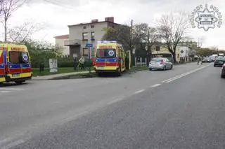 Próbowała skręcić przed karetką wiozącą pacjenta