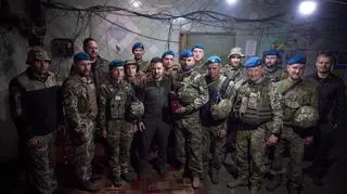 Wołodymyr Zełenski odwiedził żołnierzy walczących na kierunku donieckim 