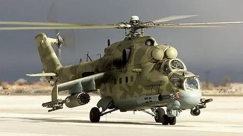 Rosyjskie śmigłowce Mi-24 i Mi-8