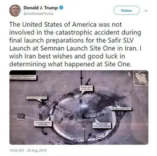 Tweet Donalda Trumpa z 2019 roku