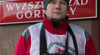 Protest ratowników górniczych w Katowicach