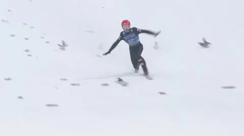 "Taniec" na jednej narcie. Austriak powtórzył swój wyczyn z mistrzostw świata