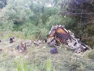 Wrak samolotu w miejscowości Jickovice