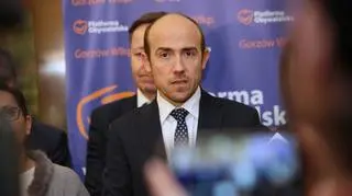 Borys Budka podczas piątkowej konferencji w Gorzowie Wielkopolskim