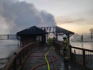 Pożar w zoo w Borysewie