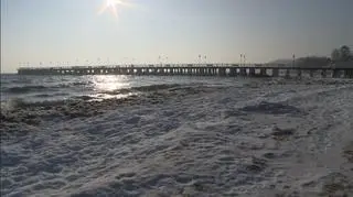 Zima na sopockiej plaży