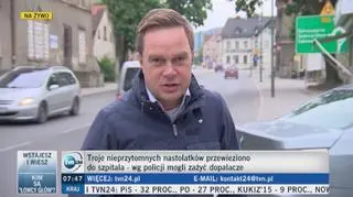Nieprzytomni nastolatkowe na ulicy w Bielawie