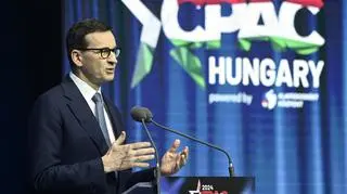 Mateusz Morawiecki na konferencji CPAC w Budapeszcie