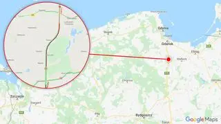Odcinek autostrady A1, gdzie doszło do wypadku 