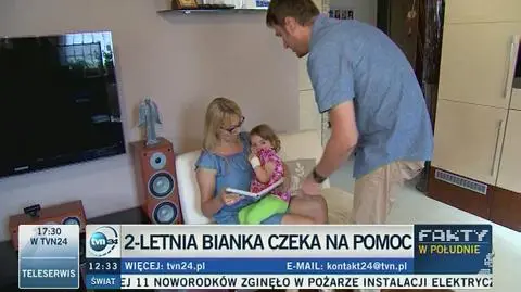 2-letnia Bianka czeka na pomoc