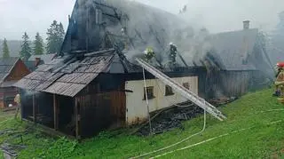 Pożar drewnianego domu w Murzasichlu z 13 lipca