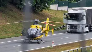 W miejscu wypadku lądował śmigłowiec LPR