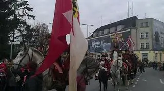 W paradzie brały udział równiez husaria i konie