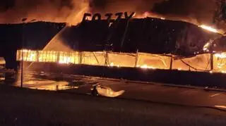 Płonący supermarket w Odessie