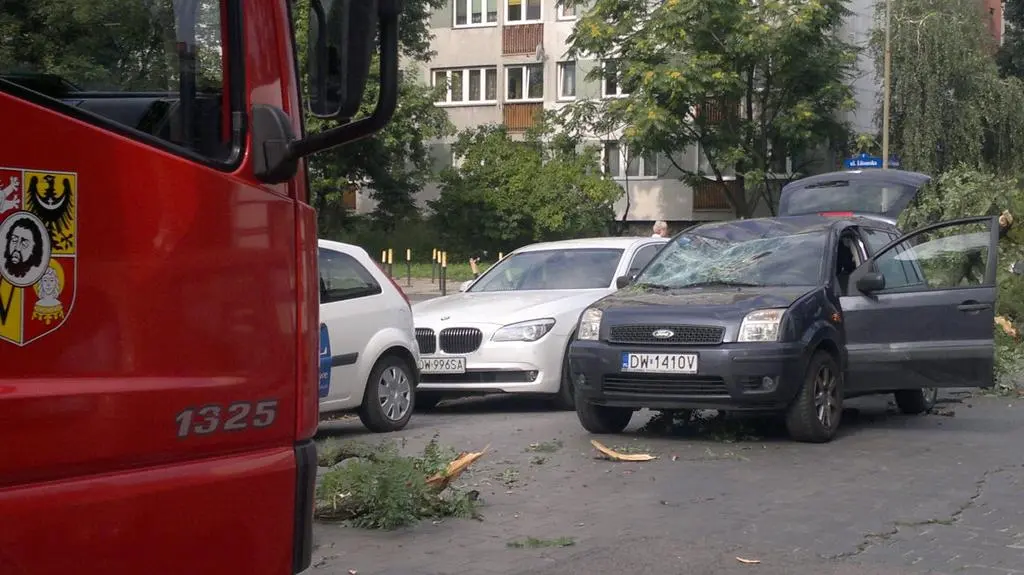 Straż na miejscu wypadku