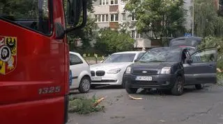 Straż na miejscu wypadku