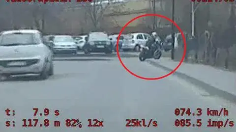 Motocyklista zaczął uciekać