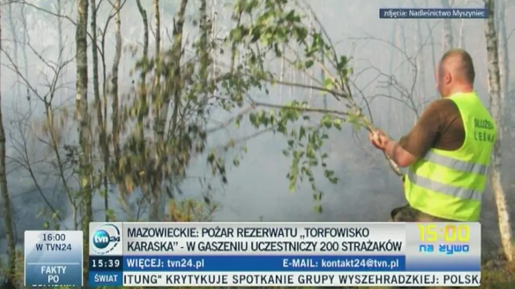Pali się rezerwat przyrody k