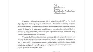 Komunikat wójta Jasienicy w sprawie zamknięcia szkoły