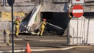 Fire in a shopping center at Marywilska Street in Warsaw's Białołęka