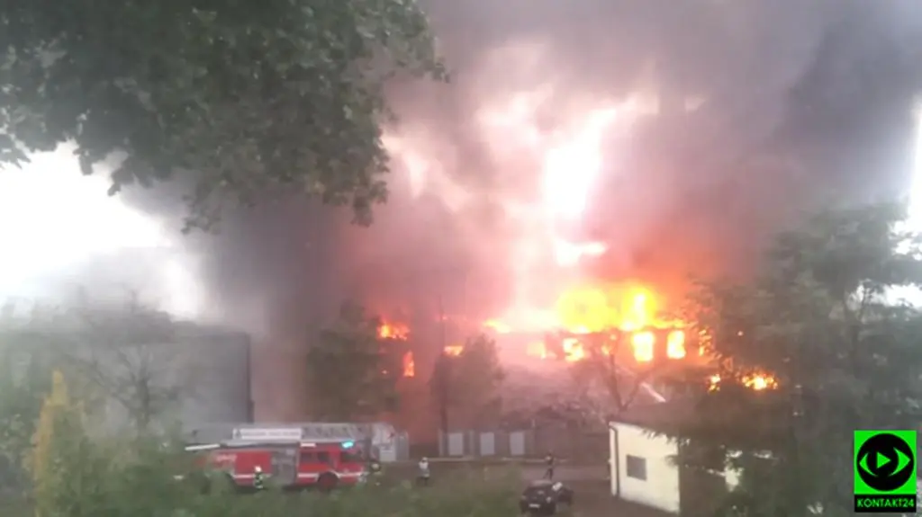 Pożar wysypiska śmieci w Kluczach