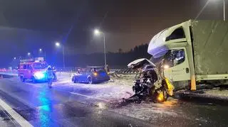 Wypadek na drodze S3 koło Polkowic
